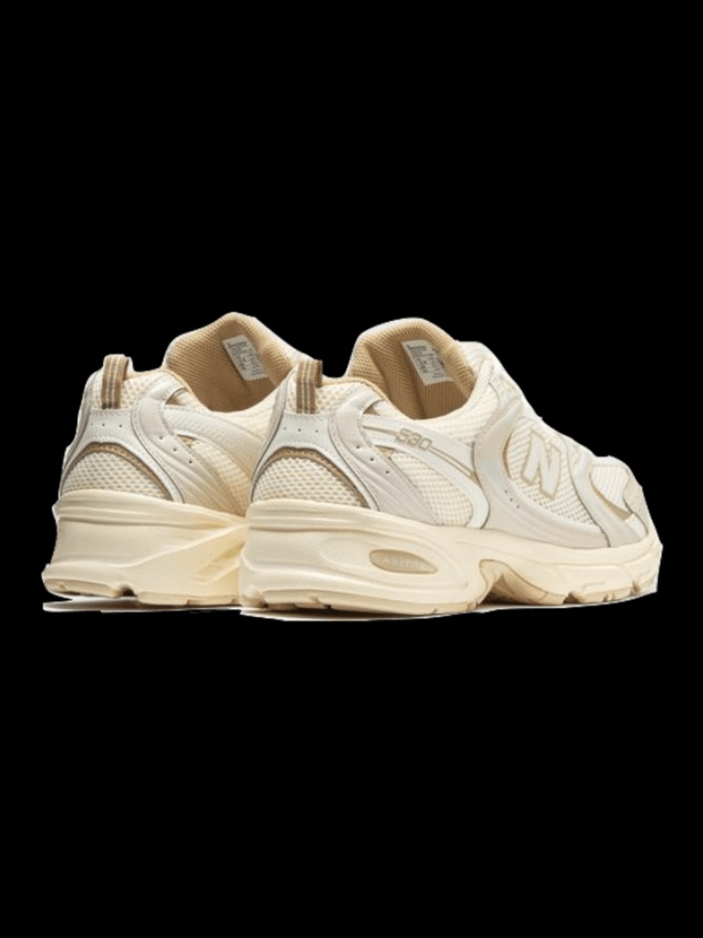 New Balance 530 Beige Angora Off-White/Tan Mesh Trainer Sneakers - Picture 6 of 12